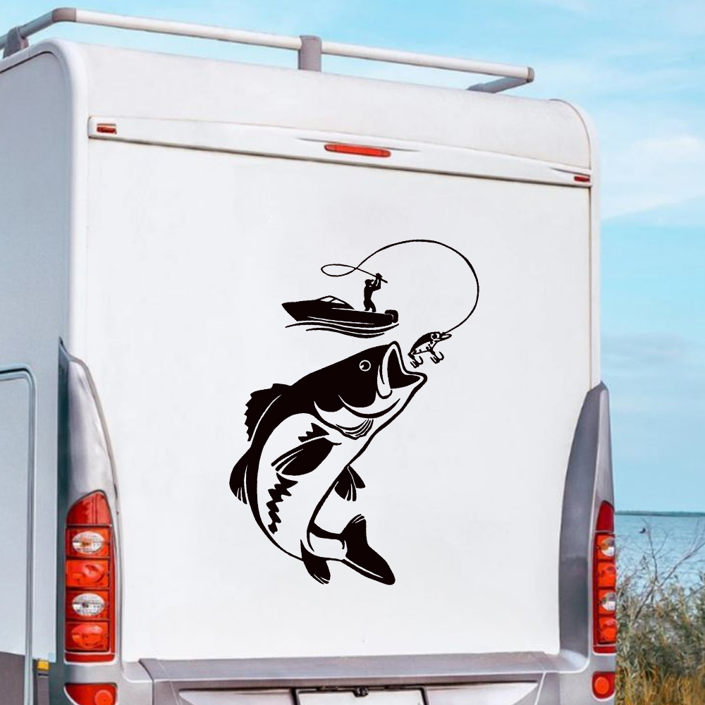 Fishing Boat Oar - Fishing Fisherman Fish Boat Car Sticker