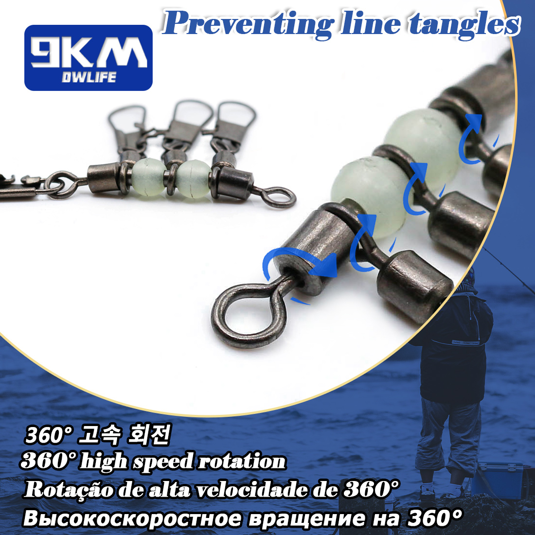 9KM 10pcs 4-Way Fishing Swivel - đánh giá và giá Fishing Boat Trailer